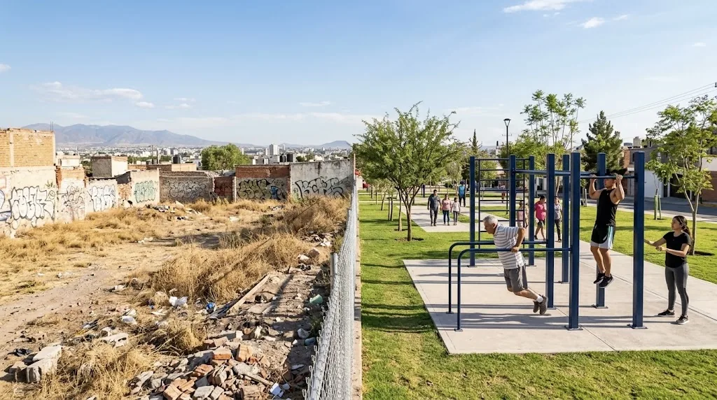 De terreno baldío a parque activo: cómo se transforma un espacio